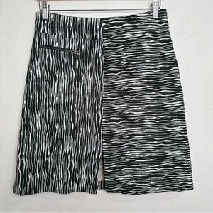 Judith & Charles Womens 6 Zebra Print Green Sage  Pencil Skirt